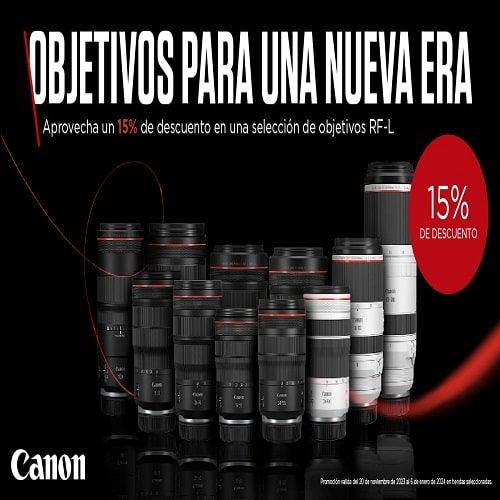 15% DESCUENTO EN OBJETIVOS CANON RF-L