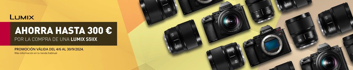 Ahorra hasta 300€ por la compra de una Panasonic Lumix S5IIX (cuerpo/kit)