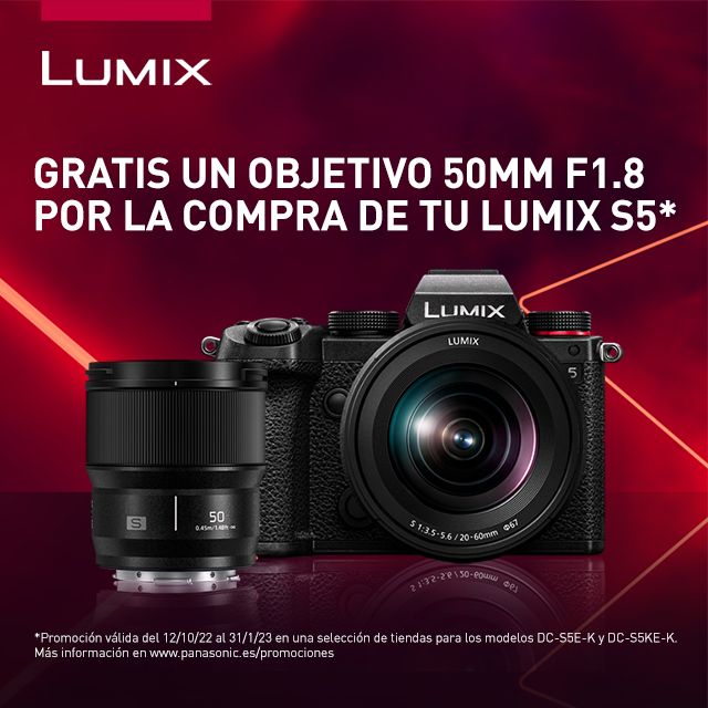 Promoción Panasonic Lumix GRATIS UN OBJETIVO 50MM F1.8 POR LA COMPRA DE LA S5