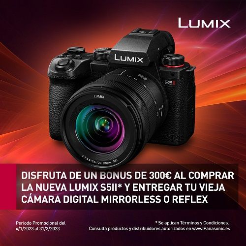 Bonus 300€ por la compra de una cámara S5II (cuerpo o con el 20-60mm)